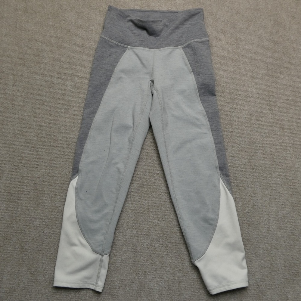 Athleta Leggings Size‎ XXS Gray White Compression High Rise Full Ankle